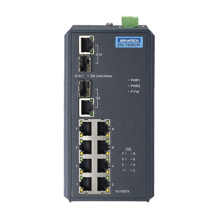 8FE + 2G combo Unmanaged PoE switch with Wide Temperature
